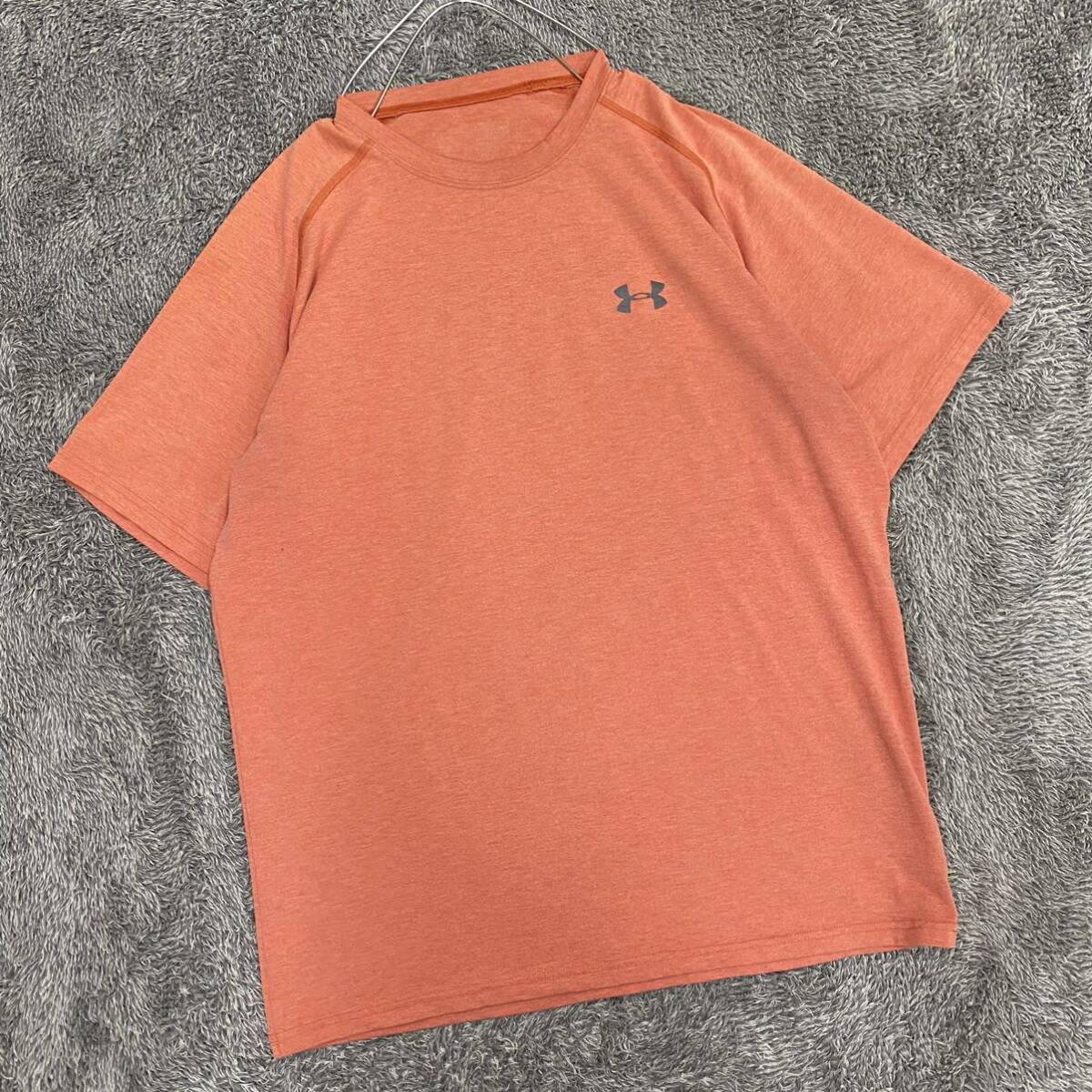 UNDER ARMOUR アンダーアーマー Tシャツ 半袖カットソー ラグラン サイズL オレンジ メンズ トップス 最落なし （Q19）_画像1