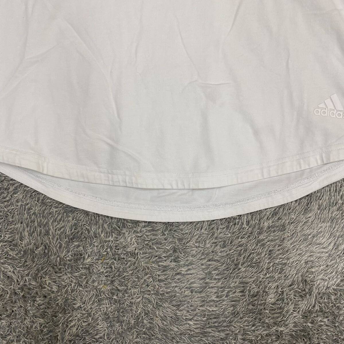 adidas アディダス Tシャツ 半袖カットソー サイズS ホワイト 白 メンズ トップス 最落なし （Q19）_画像4