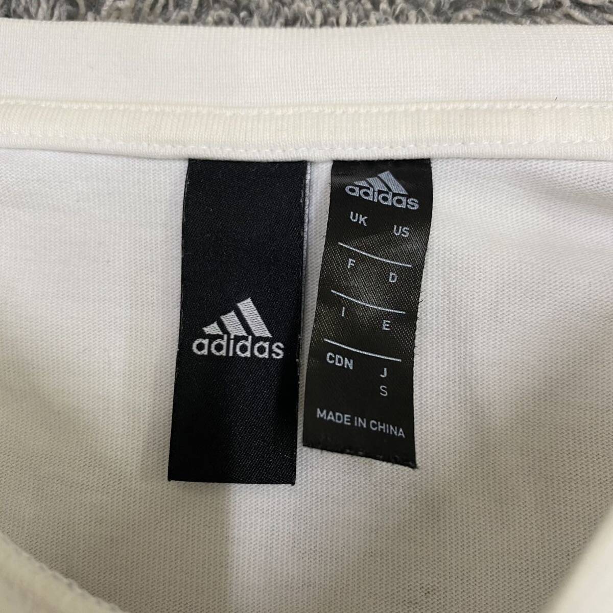 adidas アディダス Tシャツ 半袖カットソー サイズS ホワイト 白 メンズ トップス 最落なし （Q19）_画像6