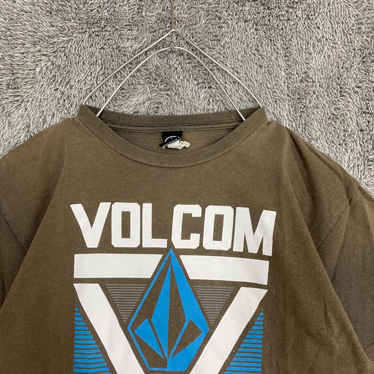 VOLCOM ヴォルコム Tシャツ 半袖カットソー ブラウン 茶色 メンズ トップス 最落なし （Q19）_画像3