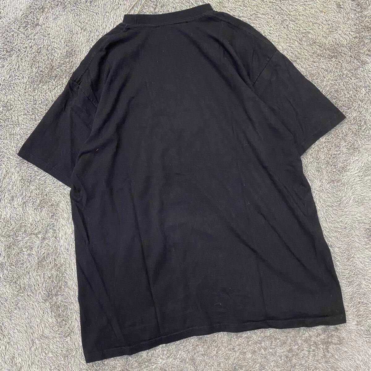 US古着 FAMOUS Tシャツ 半袖カットソー サイズXL ブラック 黒 メンズ トップス 最落なし （Q19）_画像2