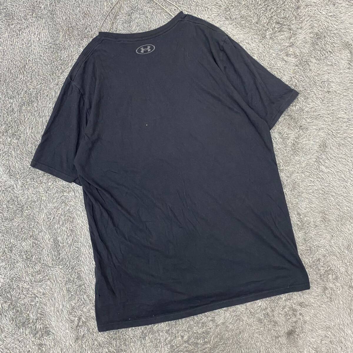 UNDER ARMOUR アンダーアーマー Tシャツ 半袖カットソー サイズL ブラック 黒 メンズ トップス 最落なし （Q19）_画像2