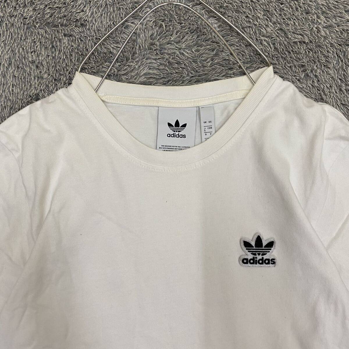 adidas アディダス Tシャツ 半袖カットソー サイズS ホワイト 白 メンズ トップス 最落なし （R19）_画像3