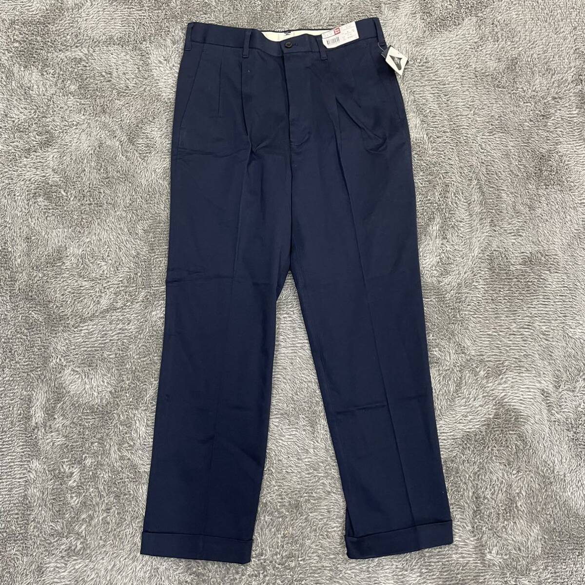 【2点セット】新品未使用 デッドストック OLD UNIQLO ユニクロ ストレッチパンツ チノパン 2Tucks ウエスト79cm メンズ【同梱不可】（13）_画像6