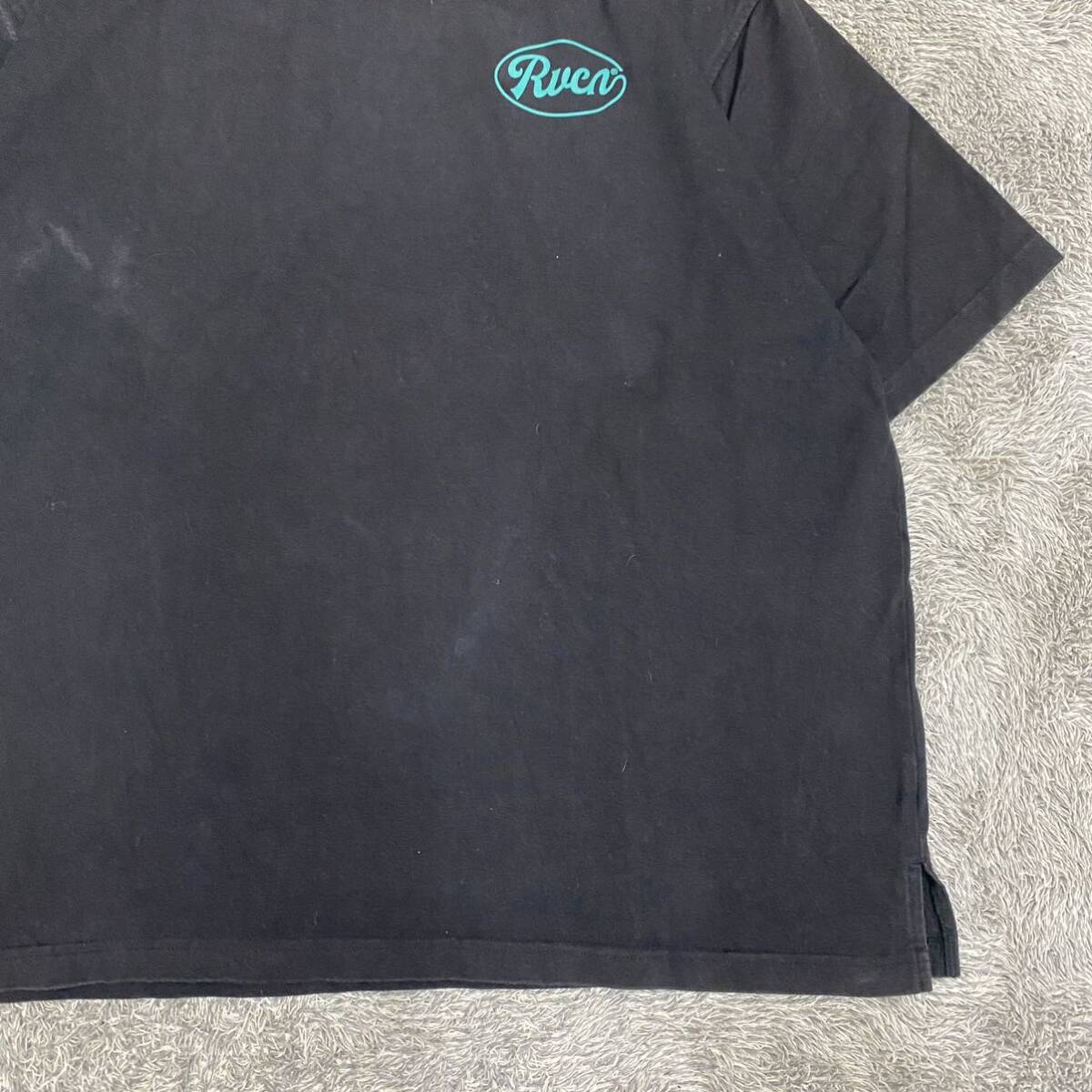 RVCA ルーカ Tシャツ 半袖カットソー サイズXL ブラック 黒 メンズ トップス 最落なし （S19）_画像5