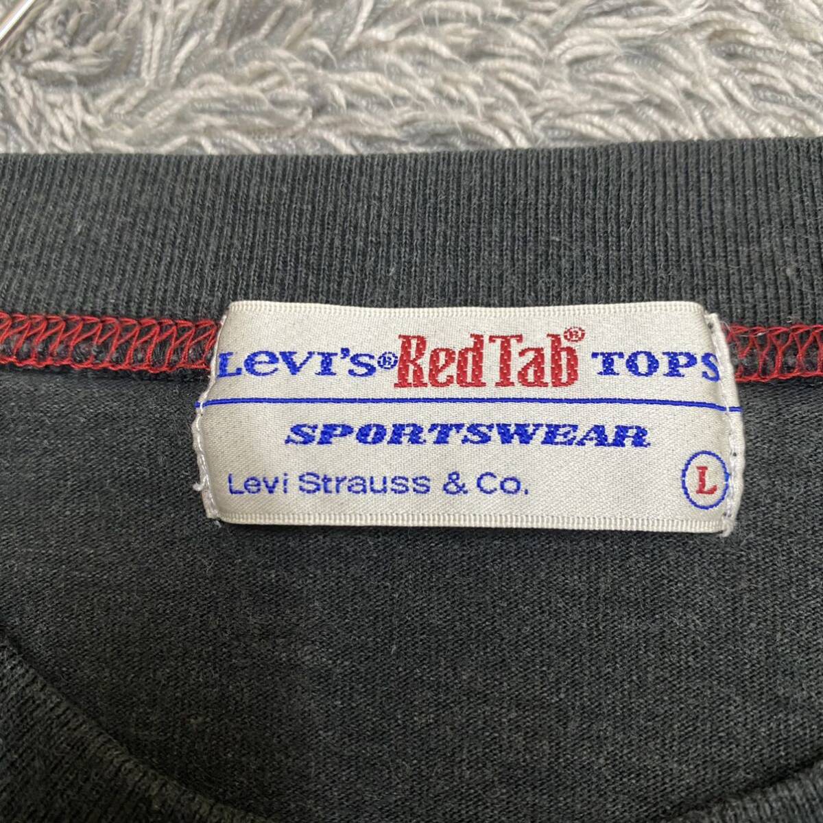 Levi's リーバイス RedTab レッドタブ Tシャツ 半袖カットソー サイズL ブラック 黒 メンズ トップス 最落なし （S19）_画像6