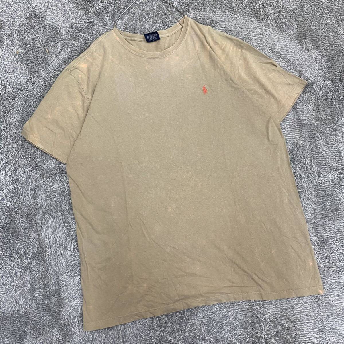 90s POLO RALPH LAUREN ラルフローレン Tシャツ 半袖カットソー サイズL ブラウン 茶色 メンズ トップス 最落なし （S19）_画像1