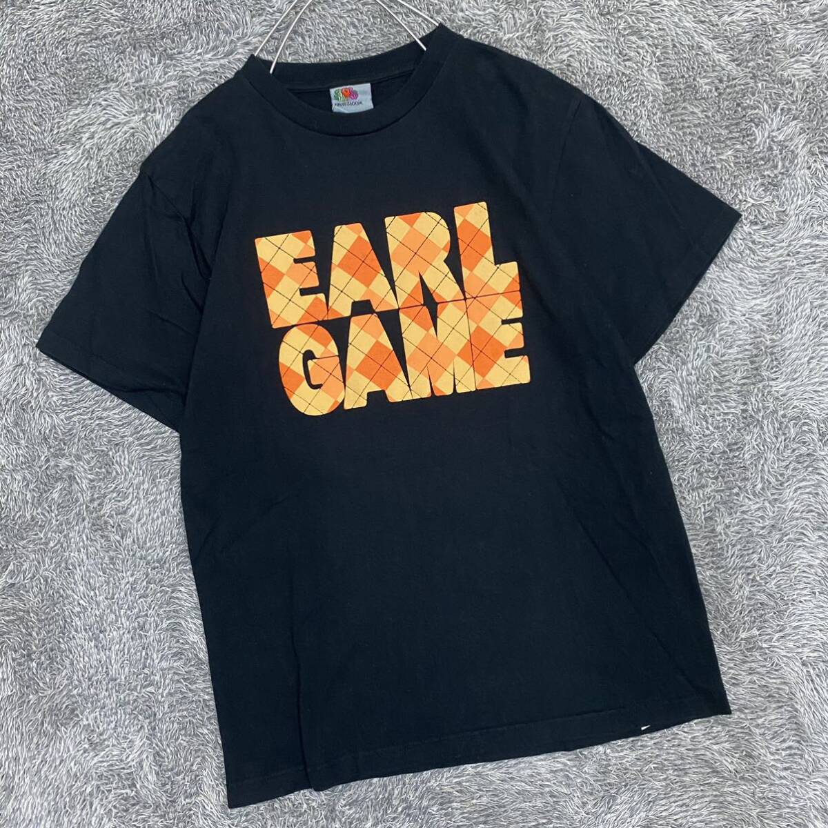 FRUIT OF THE LOOM フルーツオブザルーム Tシャツ 半袖カットソー サイズL ブラック 黒 メンズ トップス 最落なし （S19）_画像1