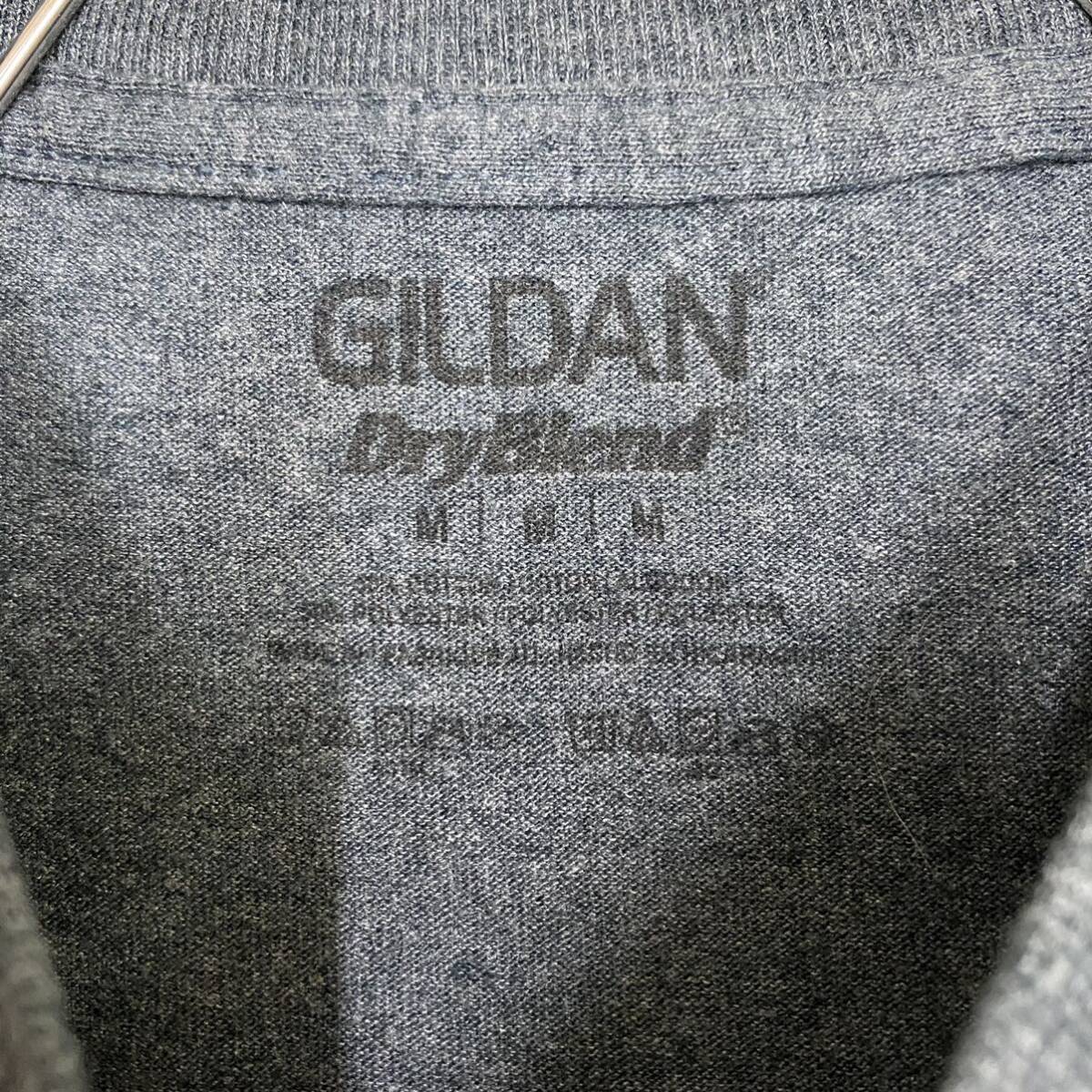 US古着 GILDAN ギルダン Tシャツ 半袖カットソー サイズM グレー 灰色 メンズ トップス 最落なし （S19）_画像6