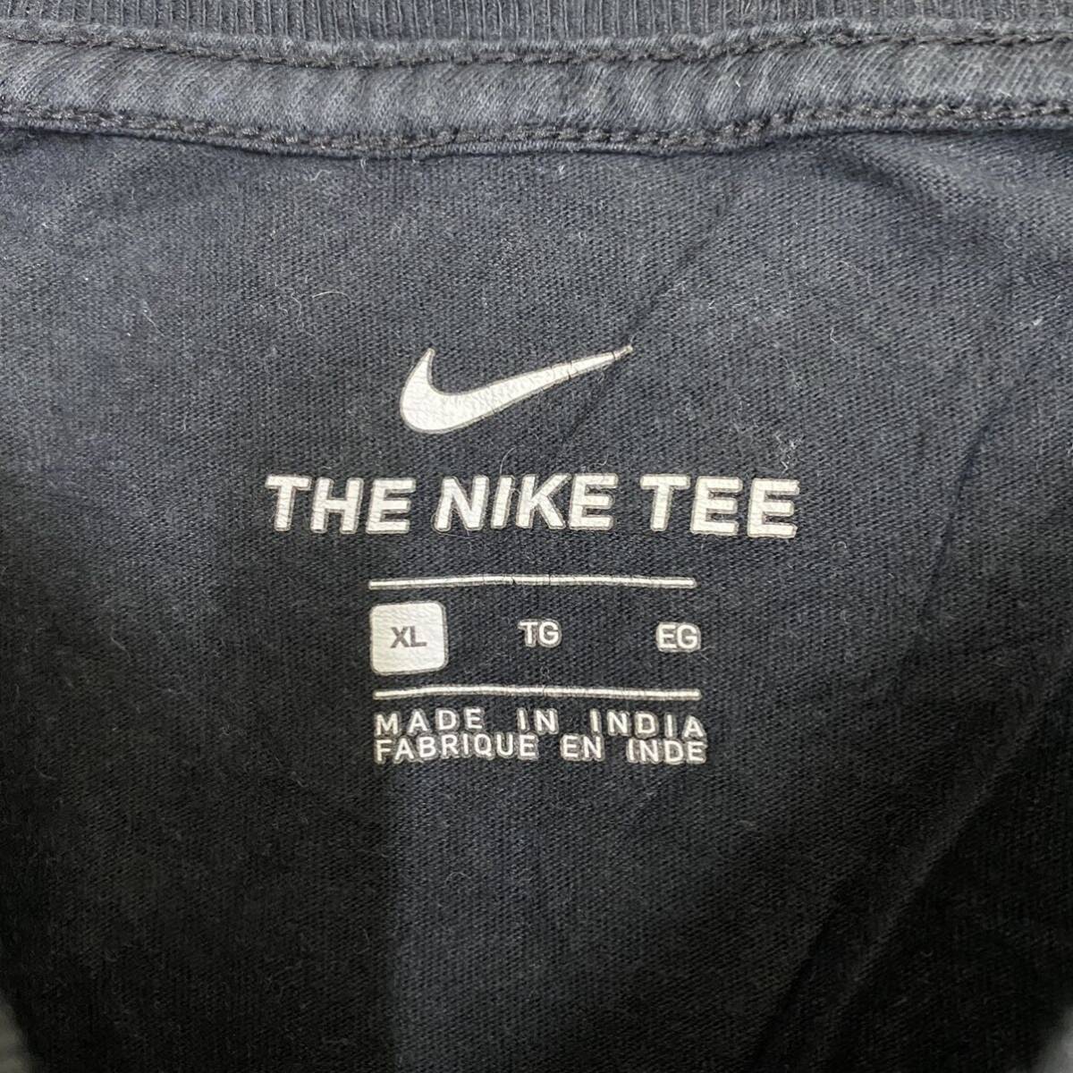 NIKE ナイキ Tシャツ 半袖カットソー サイズXL ブラック 黒 メンズ トップス 最落なし （U19）_画像6