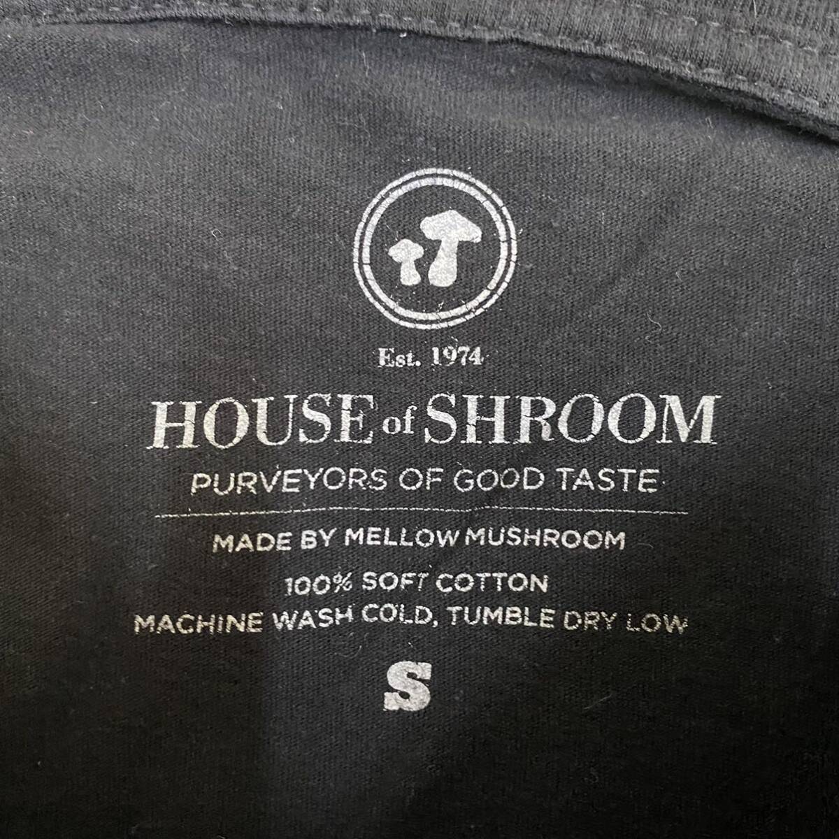 VINTAGE ヴィンテージ HOUSE of SHROOM Tシャツ 半袖カットソー サイズS ブラック 黒 メンズ トップス 最落なし （U19）_画像6