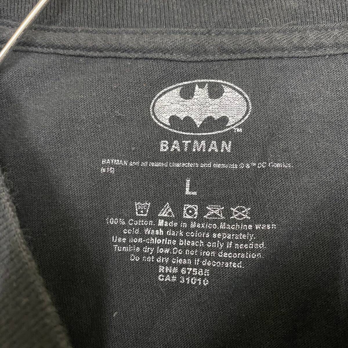 BATMAN バットマン ムービーTシャツ Tシャツ 半袖カットソー サイズL ブラック 黒 メンズ トップス 最落なし （W19）_画像6