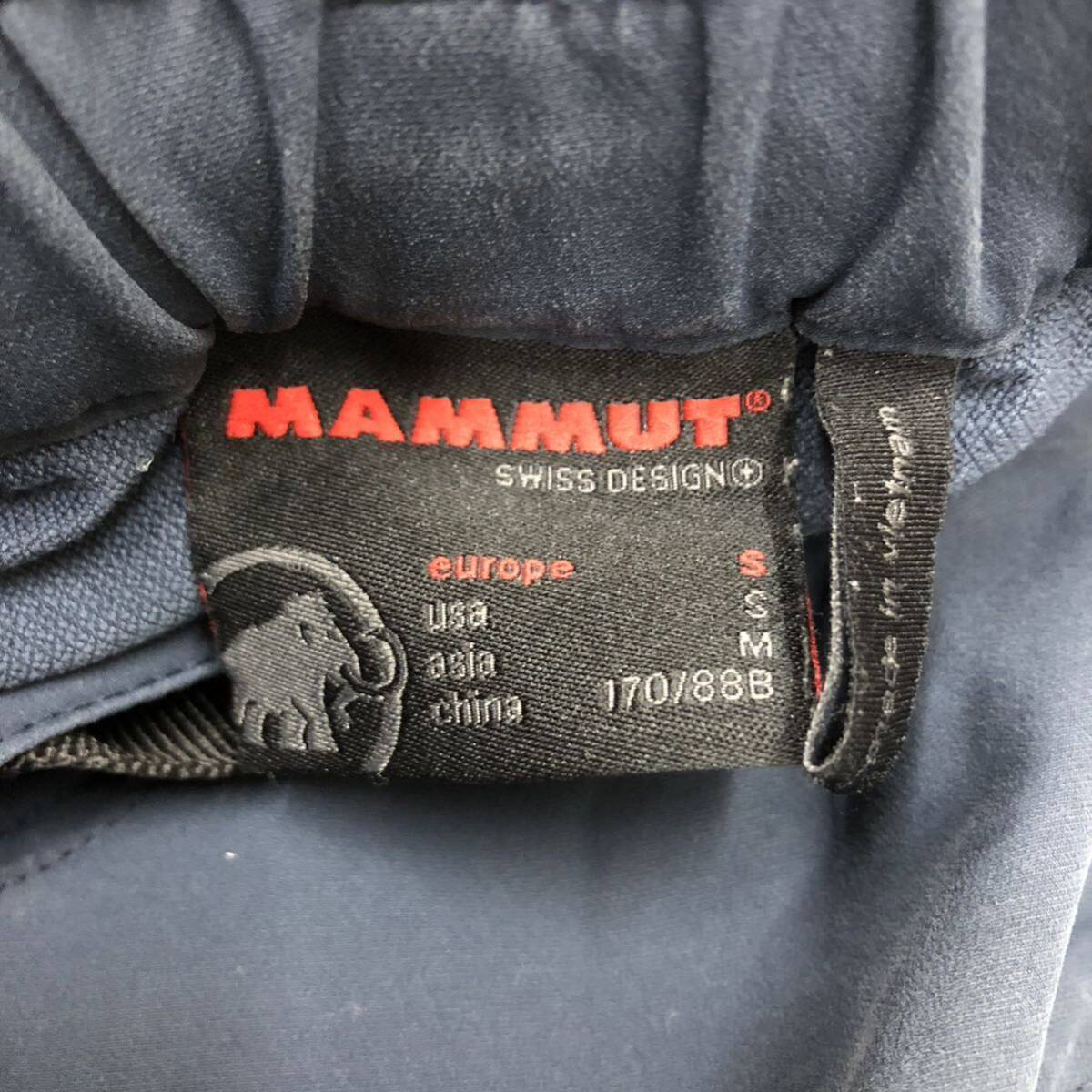 MAMMUT マムート トレッキングパンツ ベルト付き ウエストゴム サイズM ブルー アウトドア ソフトシェル メンズ トップス 最落なし（Z19）_画像6