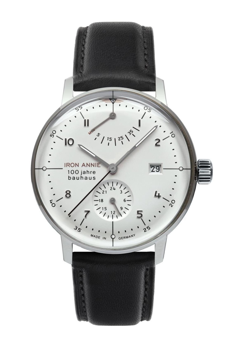 流通限定のドイツ製 IRON ANNIE アイアン・アニー Bauhaus バウハウス 100周年記念 パワーリザーブ搭載 自動巻き腕時計 Junkers 5066-1AT_画像6