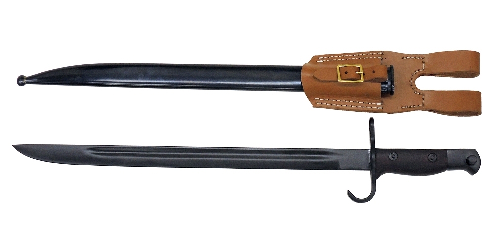 WINDLASS 復刻版　飾り物 No.80327/B 30式銃剣　BLack・革剣差し・鉄鞘・刀身・真鍮・樹脂ではありません・_画像1