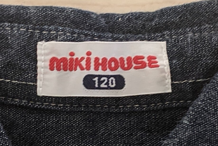  "надеты" немного Miki House рубашка с коротким рукавом размер 120 сделано в Японии 