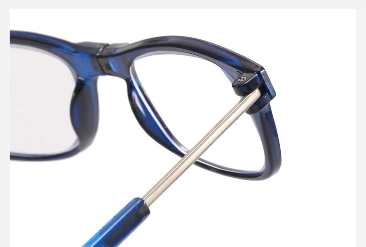 老眼鏡 メガネ ザ老眼鏡 シニアグラス おしゃれ　首掛け　マグネット式　ニ本セット　+2.0 眼鏡 ブルー　ブラウン