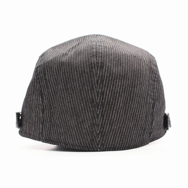 ハンチング帽子 シンプル ストライプ柄 綿 キャップ 帽子 56cm~59cm メンズ ・レディース BK HC172-1_画像3