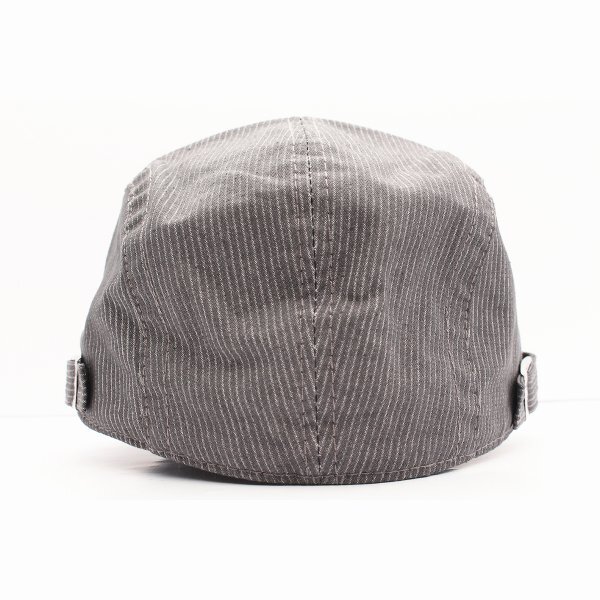 ハンチング帽子 シンプル ストライプ柄 綿 キャップ 帽子 56cm~59cm メンズ ・レディース GY HC172-3_画像3