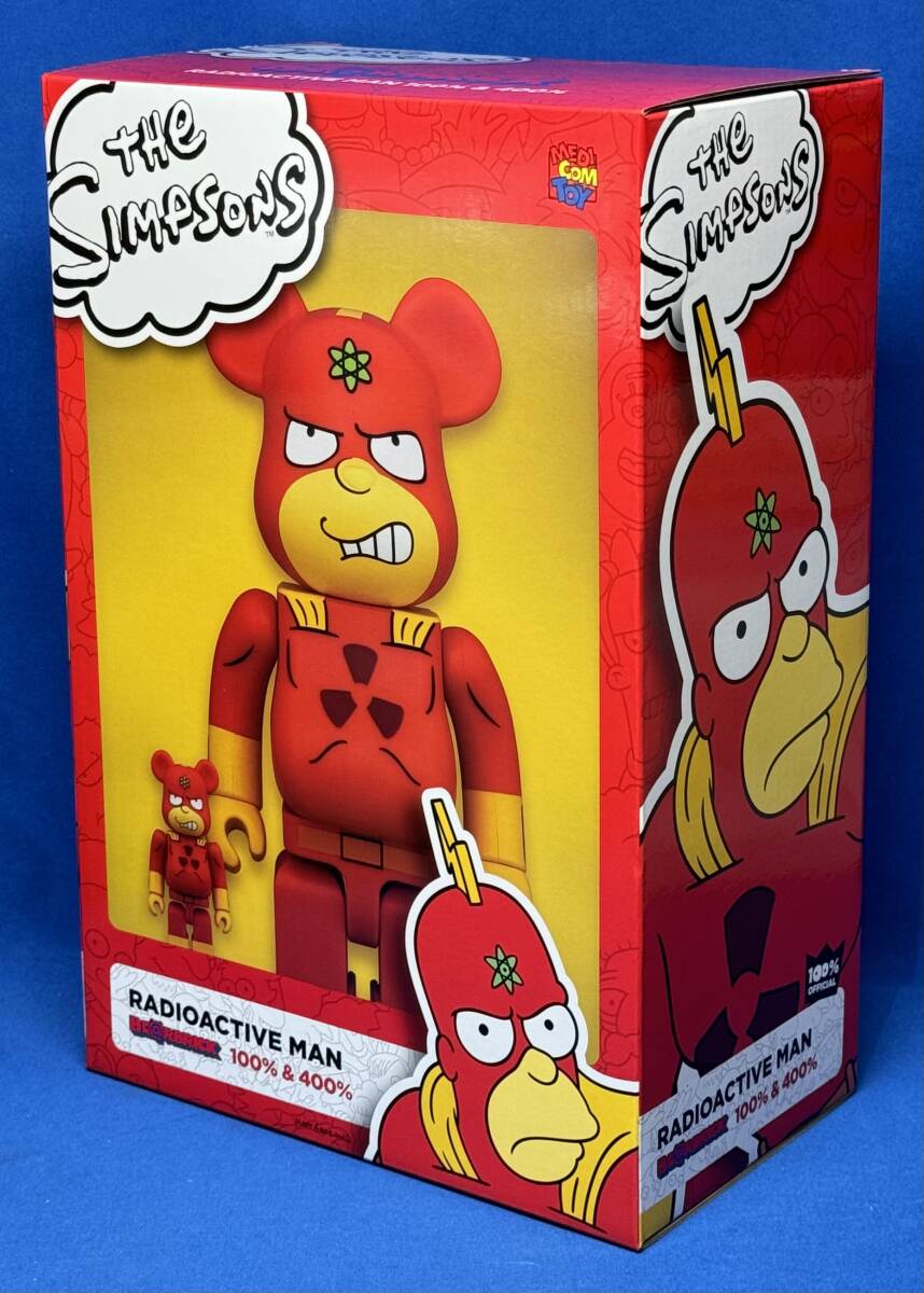 新品 ベアブリック BE@RBRICK RADIOACTIVE MAN シンプソンズ THE SIMPSONS 100% & 400%_画像3