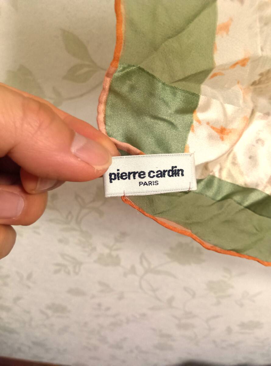 Pierre cardin ピエールカルダン　スカーフ　ショール　シルク100％　絹　送料無料_画像2