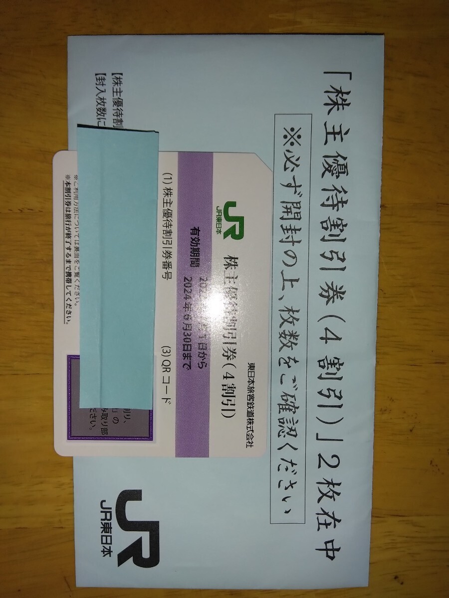 JR東日本 株主優待割引券1枚 & 株主サービス券1枚の画像2
