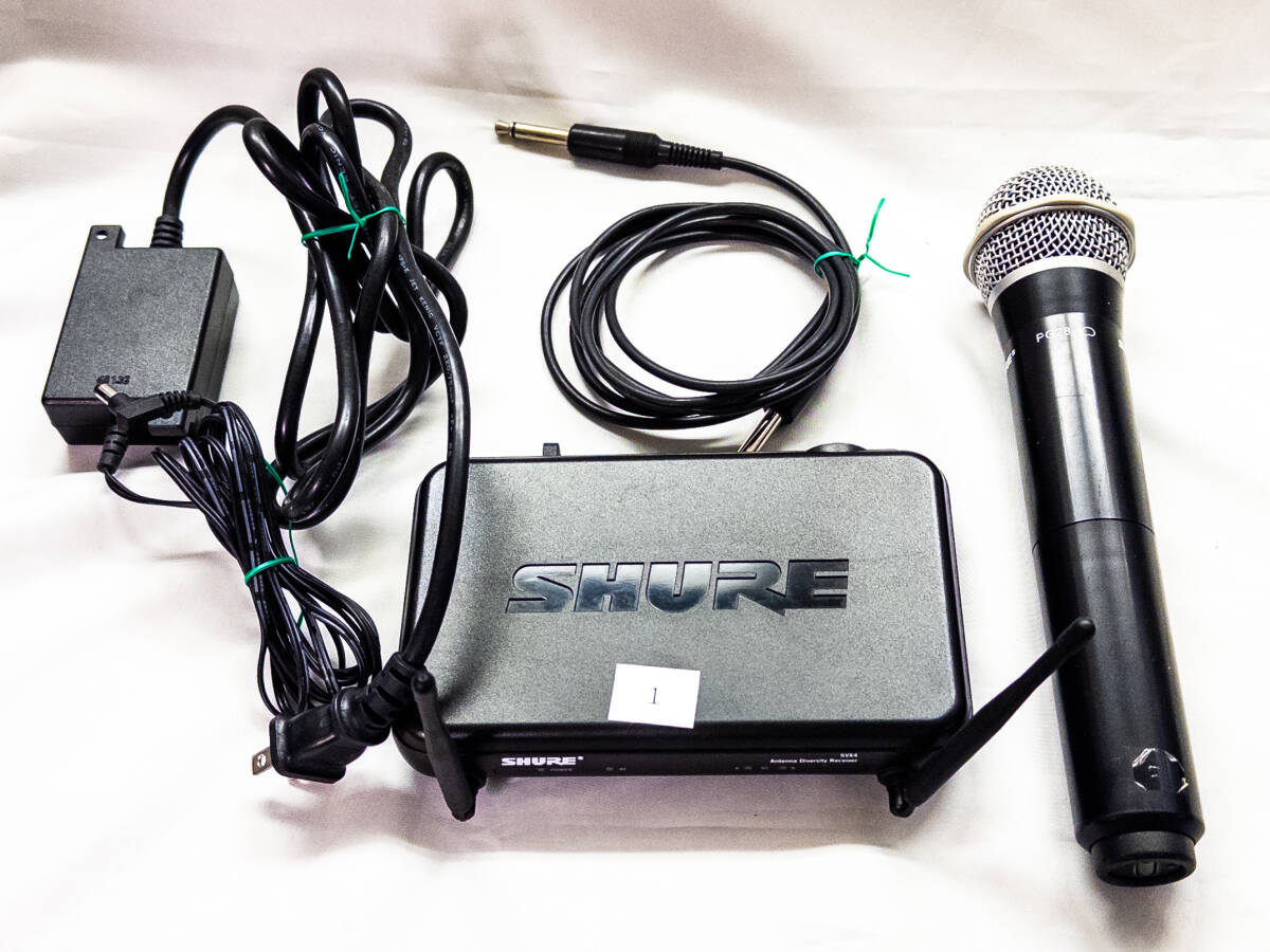 3Q selling up! tax less * Sure -SHURE wireless microphone set Mike PG28 & receiver SVX4**0426-6