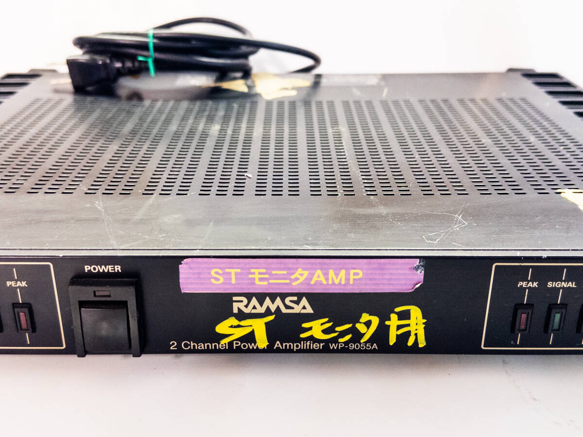 3Q売切！税無し◇ナショナル RAMSA 2チャンネル パワーアンプ WP-9055A□業務用音響機材□ジャンク□□0517-4_画像3