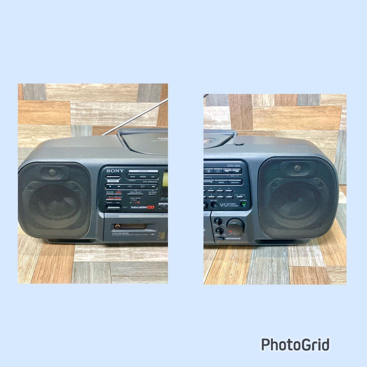 * SONY CFD-500 CD radio-cassette double cassette doteka horn DODECAHORN present condition goods Showa Retro 