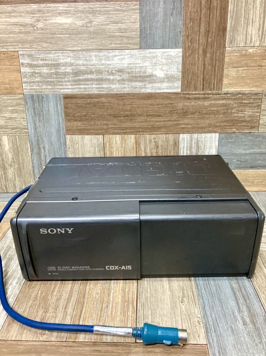 * SONY 10 объединенный CD changer CDX-A15 Junk работоспособность не проверялась старый машина машина стерео редкость редкий Showa Retro 