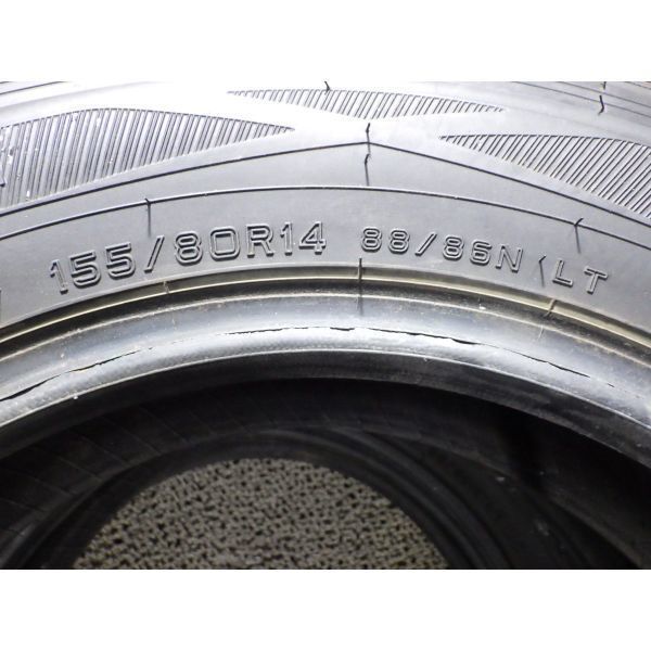 ダンロップ WINTER MAXX SV01 155/80R14 88/86N LT 4本SET◎2019年製8~9分山スタッドレス◎中古 2本の内面に若干の傷あり◎旭川手渡し可_画像10