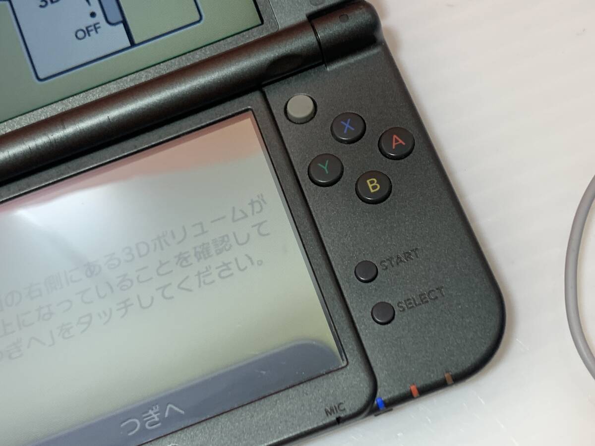 17/71☆new　NINTENDO　3DS　LL　RED-001　初期化済み　メタリックブラック　本体　充電器　写真追加有☆C1_画像6