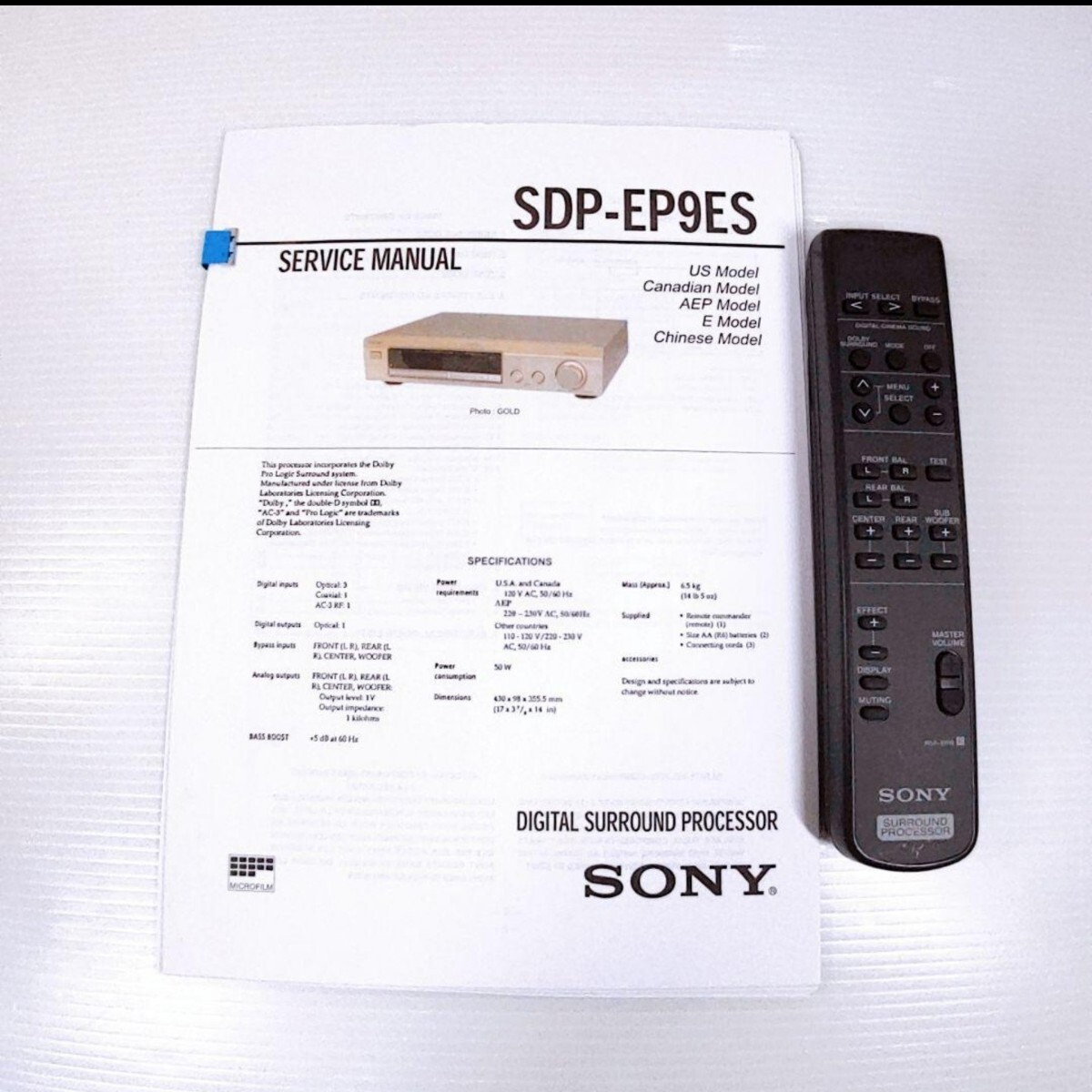 【動作品】 SONY ソニー デジタルプロセッサー SDP-EP9ES