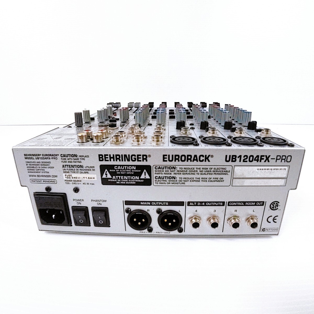 【動作品】ベリンガー　EURORACK UB1204FX-PROアナログミキサー_画像3