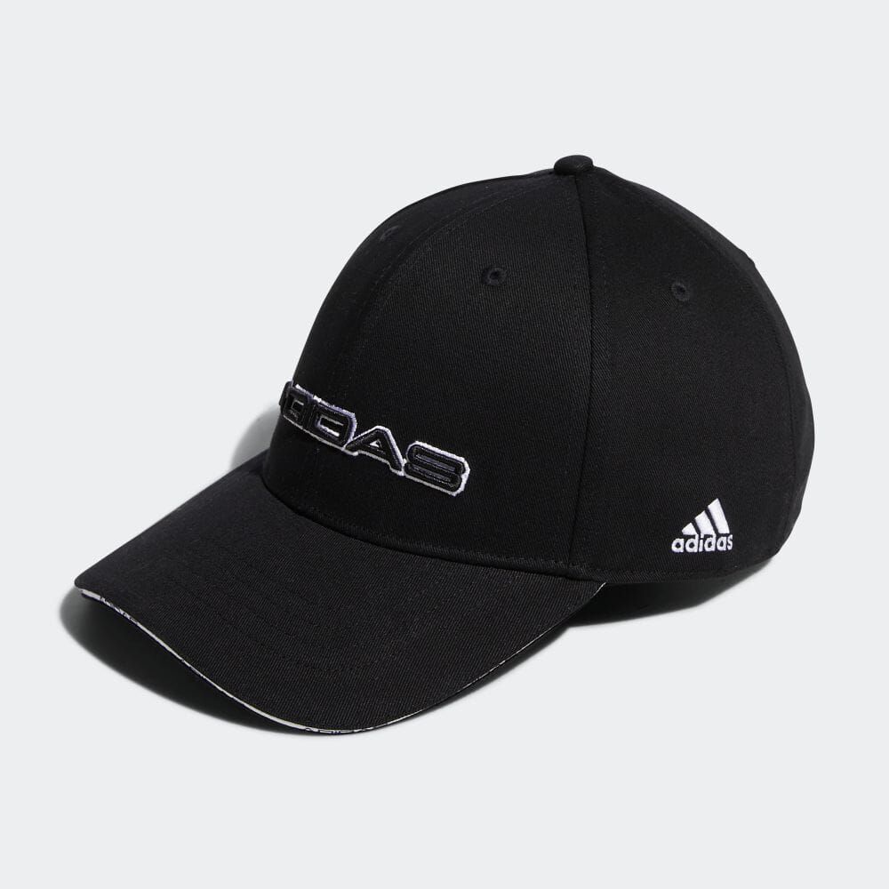 ★アディダス ゴルフ ADIDAS GOLF 新品 メンズ 快適 リニアロゴ コットン キャップ 帽子 CAP ぼうし 黒 57-60cm [HC3805-5760]七 ★QWER_画像1