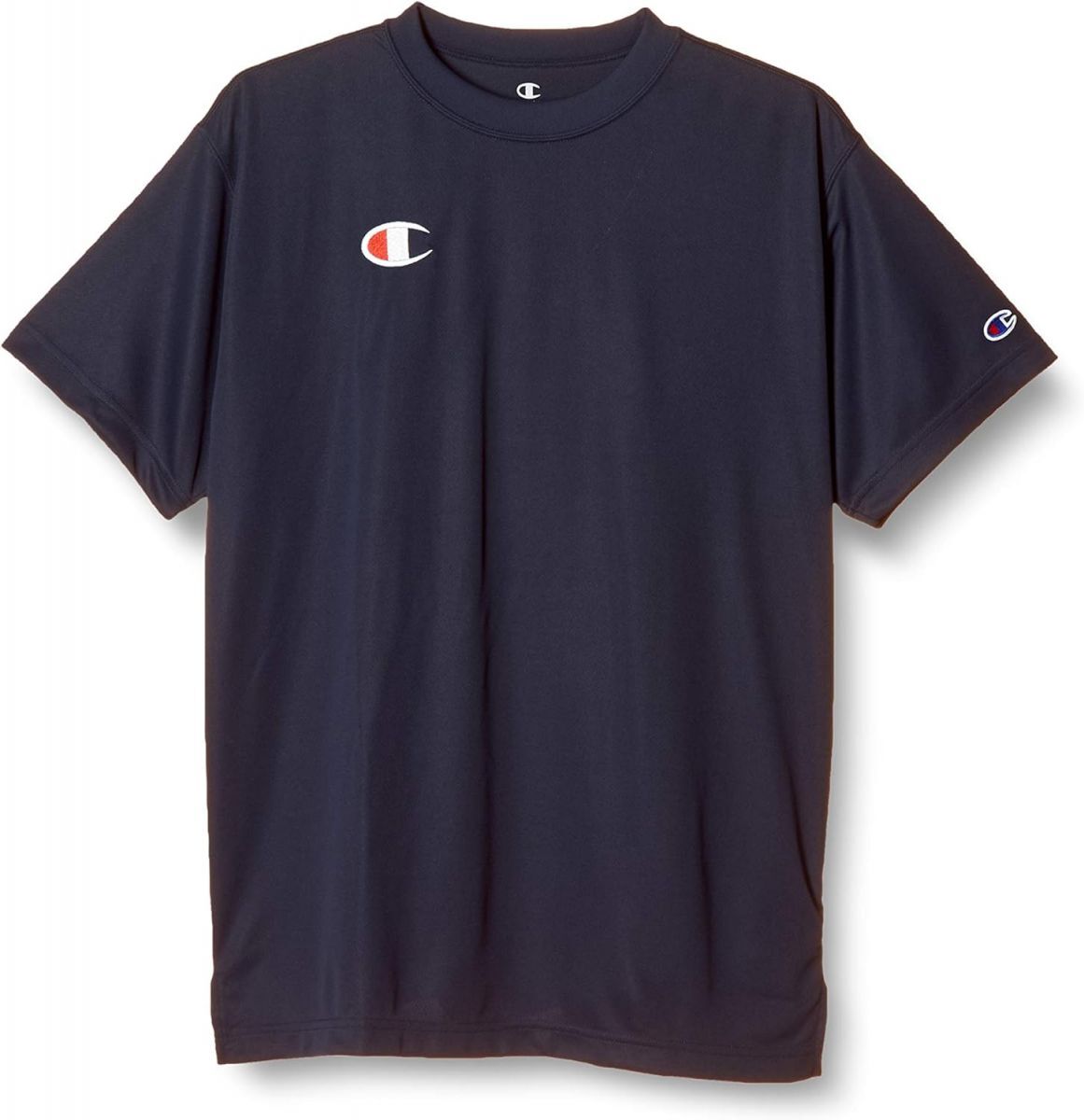 ●送料390円可能商品 チャンピオン Champion 新品 メンズ ロゴ入り COOL 抗菌防臭機能 半袖 Tシャツ 紺 L[C3PS390-370-L] 三 弐★QWER★_画像1