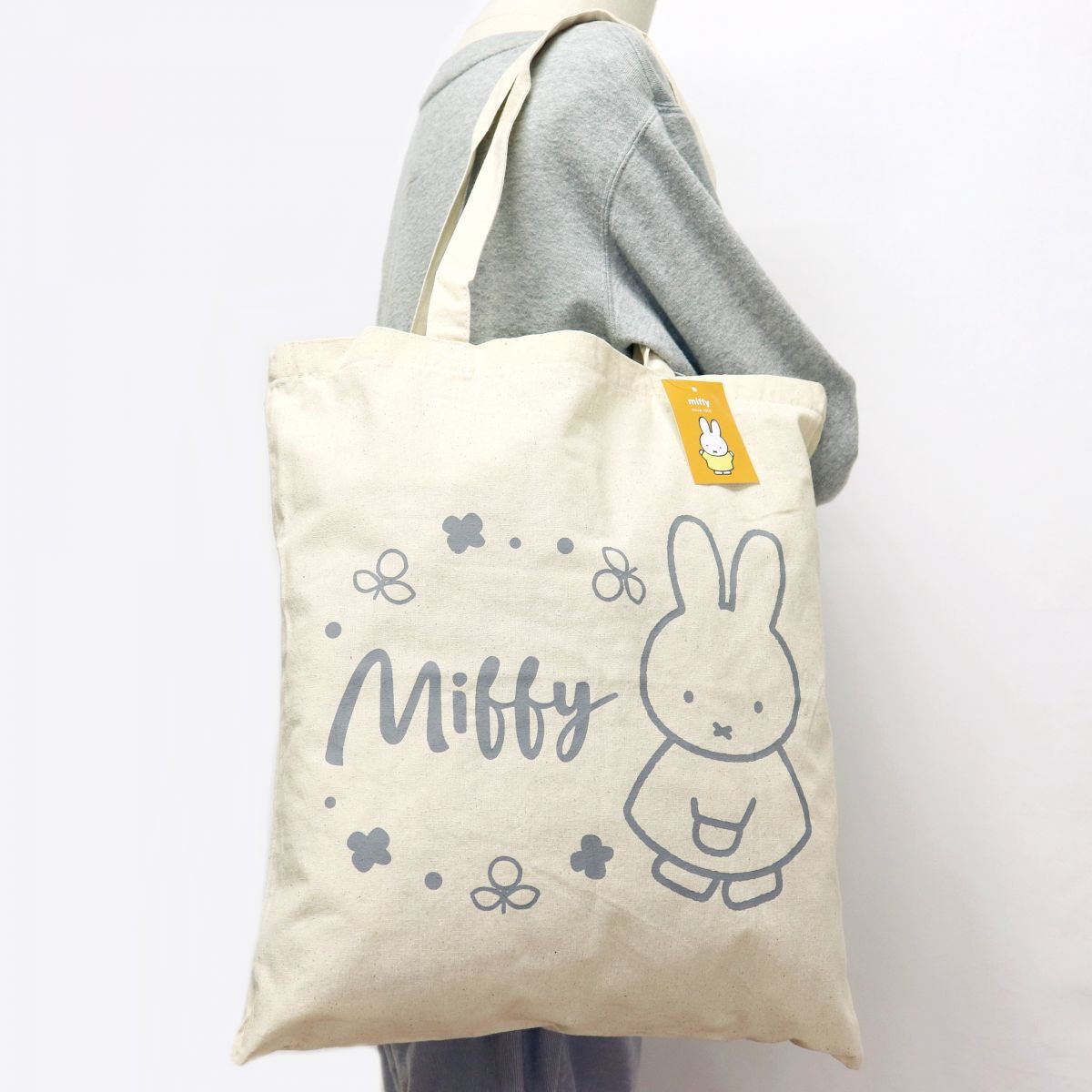 * postage 390 jpy possibility commodity Miffy MIFFY... Chan new goods canvas canvas tote bag BAG bag bag [MIFFY-GRY1N] one six *QWER*