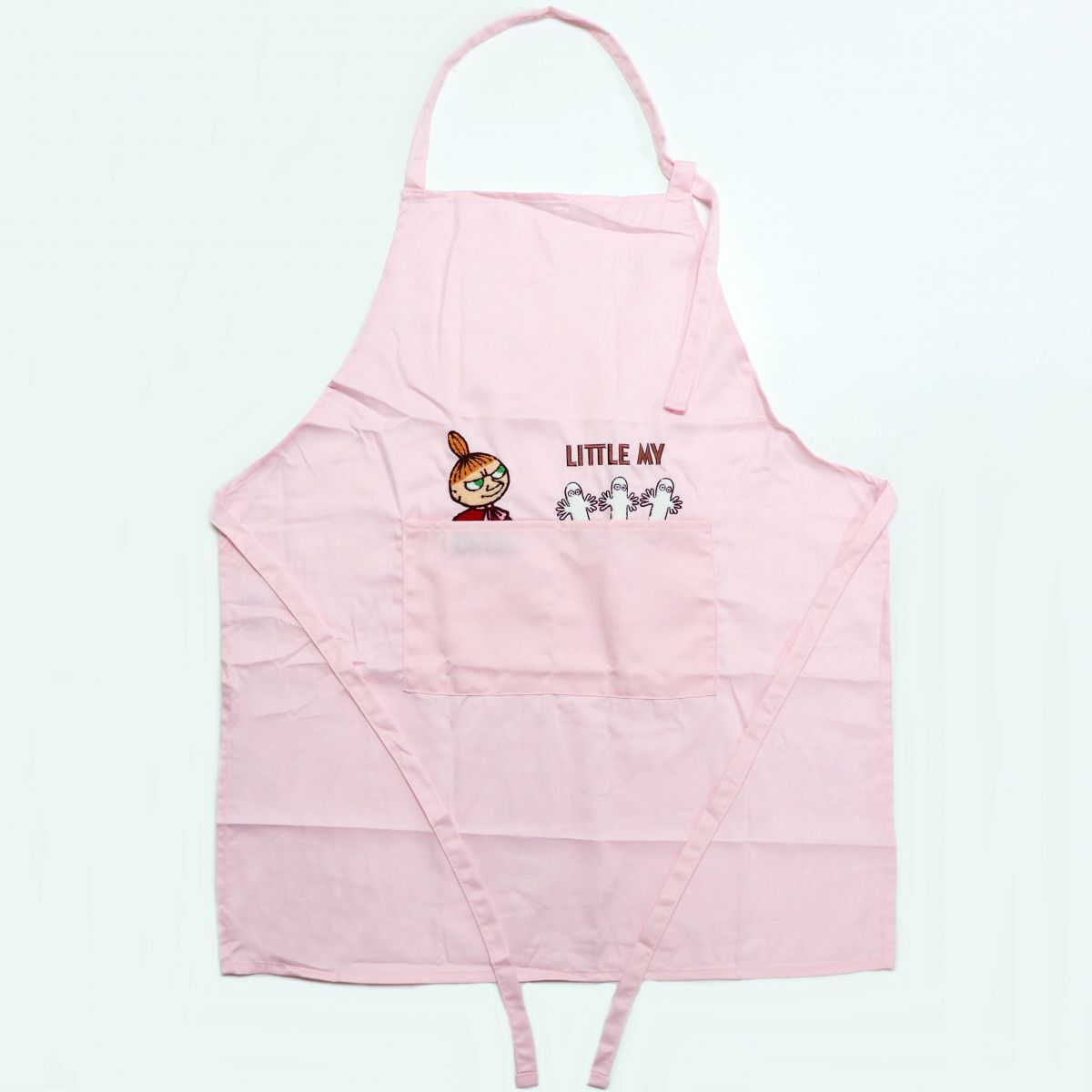 * Moomin MOOMIN little mii new goods lovely ... embroidery with pocket neck .. type apron pink [MOOMINA-PNK1N] one ACC*QWER*