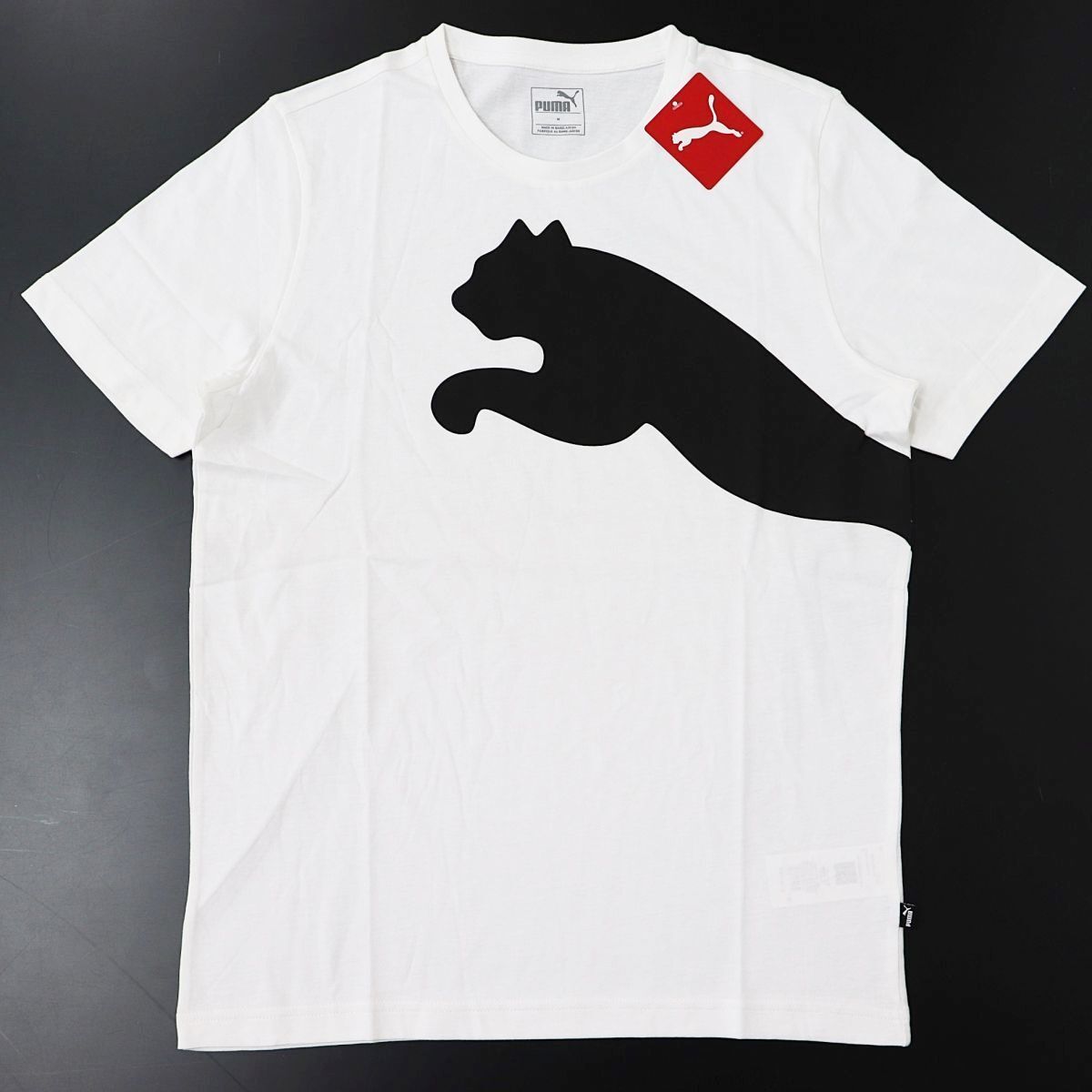 * postage 390 jpy possibility commodity Puma PUMA new goods men's standard big Logo casual cotton short sleeves T-shirt white [677327-02-L] US three 0 *QWER*