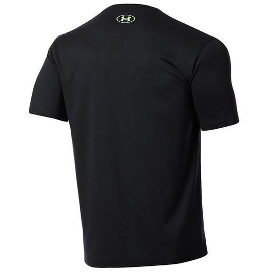 * postage 390 jpy possibility commodity Under Armor UNDER ARMOUR HEATGEAR COOL speed . anti-bacterial big Logo short sleeves T-shirt black [1371908-002-L] three .*QWER*