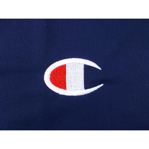 ●送料390円可能商品 チャンピオン Champion 新品 メンズ ロゴ入り COOL 抗菌防臭機能 半袖 Tシャツ 紺 L[C3PS390-370-L] 三 弐★QWER★_画像2