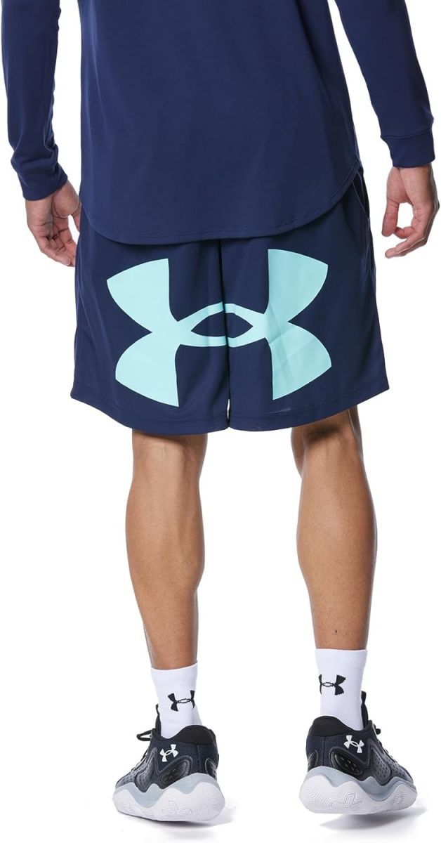 ●送料390円可能商品 アンダーアーマー UNDER ARMOUR UA 新品 メンズ ビッグロゴ ハーフ パンツ ショーツ [13783334101N-M]四 壱★QWER★_画像3