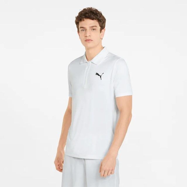 * postage 390 jpy possibility commodity Puma PUMA new goods men's . water speed . comfortable RTG half Zip polo-shirt with short sleeves white M size [848671-02-M] three .*QWER