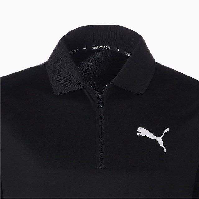 * postage 390 jpy possibility commodity Puma PUMA new goods men's . water speed . comfortable RTG half Zip polo-shirt with short sleeves black XL size [848671-01-XL] three three *QWER