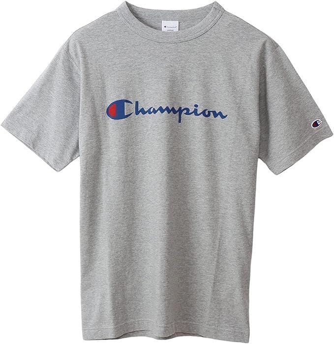 ●送料390円可能商品 チャンピオン Champion 新品 メンズ ロゴ入り コットン 定番 ロゴ 半袖 Tシャツ 灰 [C3P302Z0701N-XXL]三 零★QWER_画像1