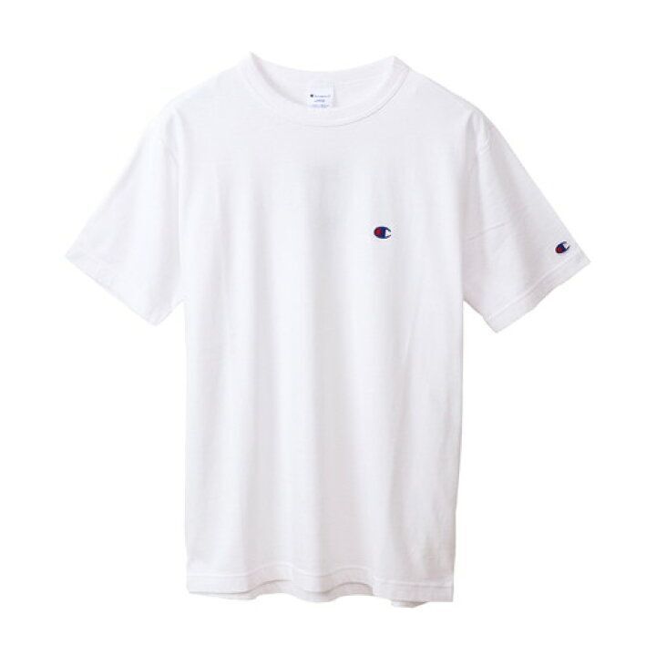 ●送料390円可能商品 チャンピオン Champion 新品 メンズ ロゴ入り コットン素材 半袖 Tシャツ 白 Lサイズ [C3P300-010-L] 三 弐★QWER★_画像1