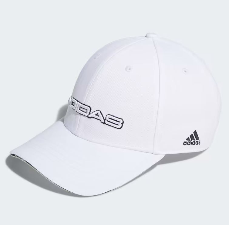 ★アディダス ゴルフ ADIDAS GOLF 新品 メンズ 快適 リニアロゴ コットン キャップ 帽子 CAP ぼうし 白 57-60cm [HC3806-5760]七 ★QWERの画像1