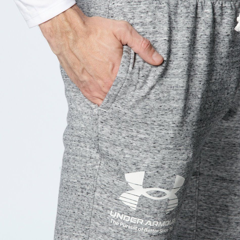 ★アンダーアーマー UNDER ARMOUR UA 新品 メンズ 吸汗速乾 スウェット 3/4 七分丈 パンツ 灰 Mサイズ [13783841121N-M] 四 壱★QWER★_画像4