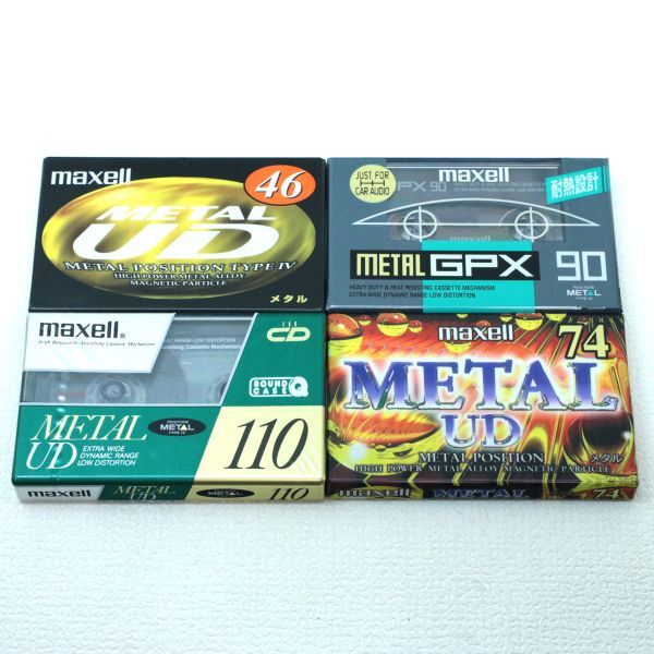 440b 未開封 ジャンク 4種 4本 maxell マクセル UD GPX メタル METAL カセットテープ リスク品 当時 MUD 110 74J 46L M-GPX 90_画像4