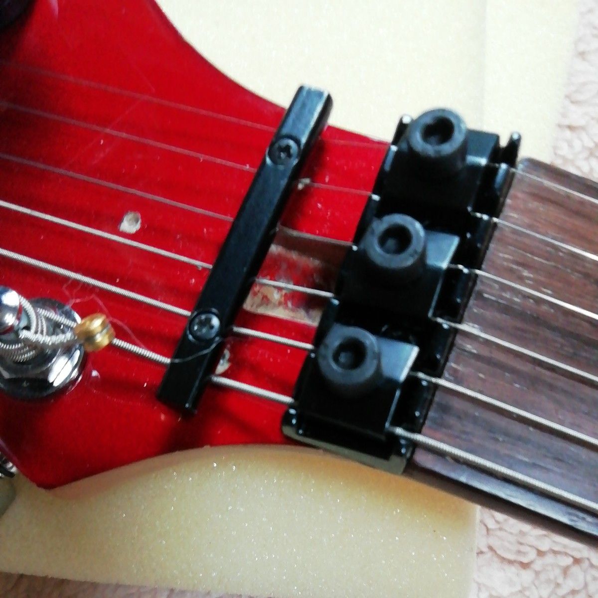 狂気な美品 Aria ProⅡ Stratocaster MA改造品フロイドローズタイプ エレキギター 致命傷あり
